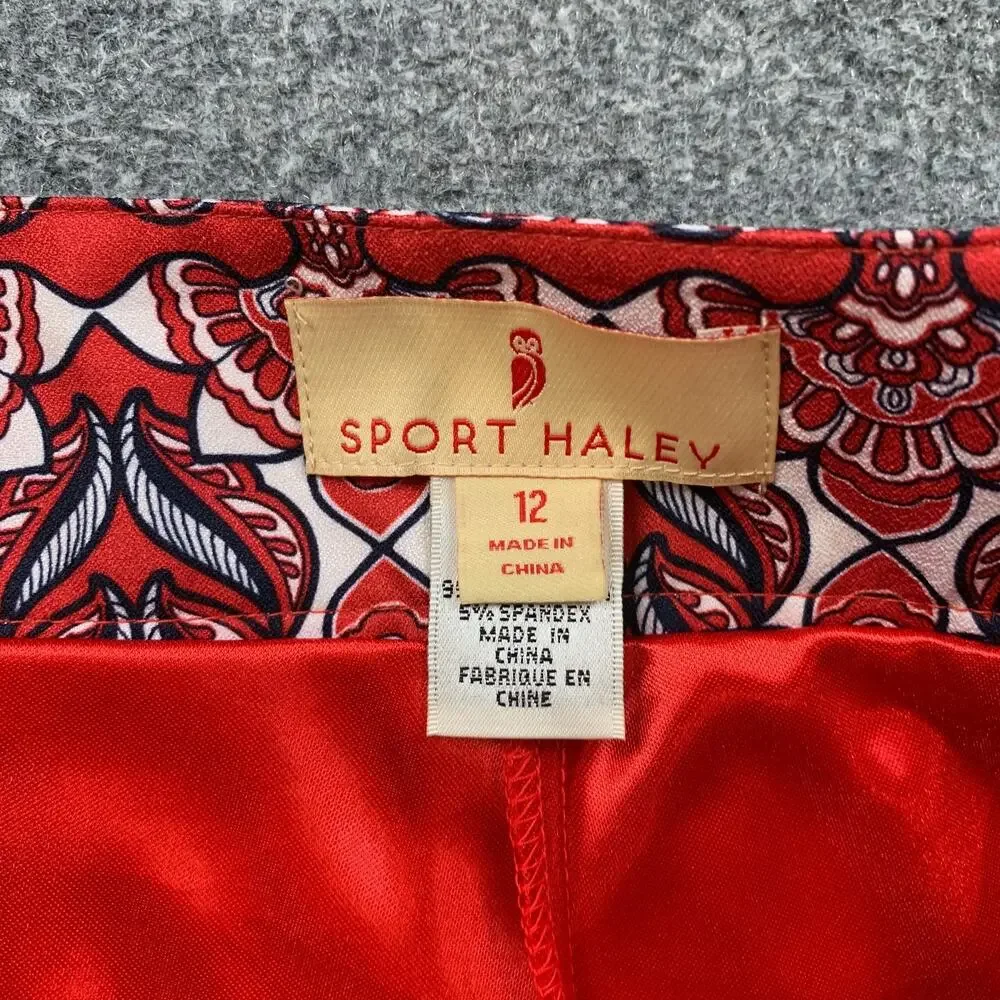 Sport Haley Skort Womens 12 Multi Paisley Print Built In Shorts Side Zip Pockets